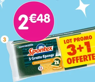 Eponges 3+1 offerte SPONTEX