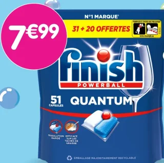 Tablettes FINISH 31+20 offertes