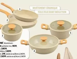 Collection 'Dune' - Poêle, crêpière, casserole, sauteuse ou faitout