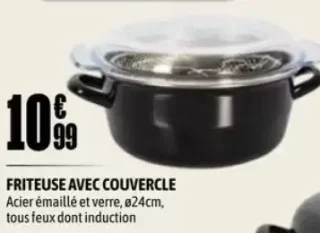 Friteuse avec couvercle