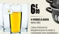 4 Verres à bière