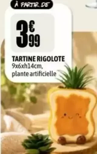 Plante artificielle Tartine Rigolote