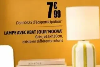 Lampe avec abat jour 'Noova'