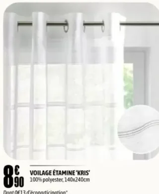 Voilage étamine 'Kris'