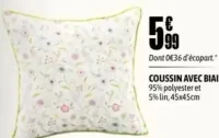 Coussin avec biais