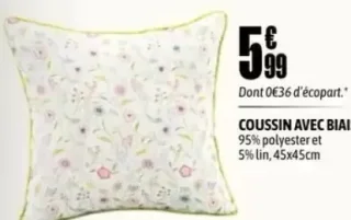 Coussin avec biais