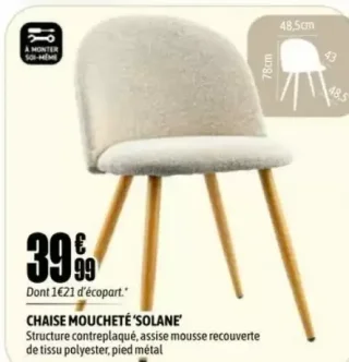 Chaise mouchetée 'Solane'