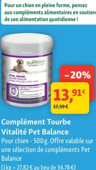 Complément Tourbe Vitalité Pet Balance
