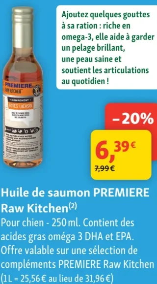 Huile de saumon PREMIERE Raw Kitchen
