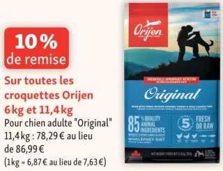 Croquettes pour chien adulte Orijen Original