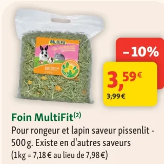 Foin MultiFit saveur pissenlit