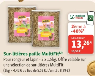 Sur-litières paille MultiFit