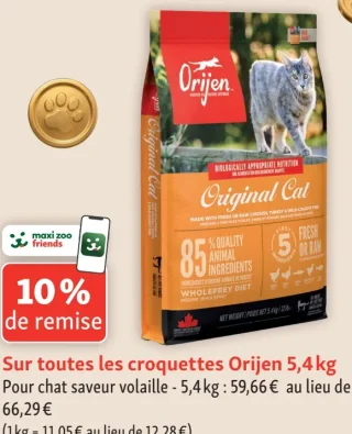 Croquettes pour chat Orijen Original Cat 5,4 kg
