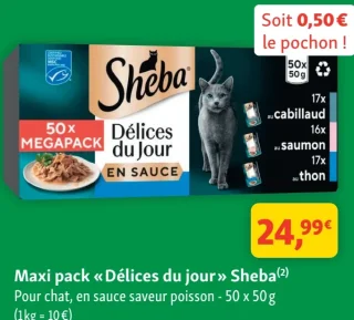 Maxi pack « Délices du jour » Sheba pour chat