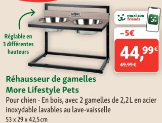 Réhausseur de gamelles More Lifestyle Pets