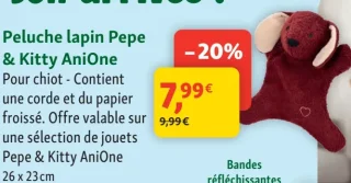 Peluche lapin Pepe & Kitty AniOne