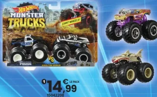 1/64ème Monster Trucks Double Démolition Hot Wheels