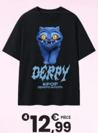 Tee-shirt noir K-Pop Demon Hunters