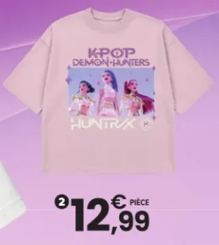 Tee-shirt rose K-Pop Demon Hunters