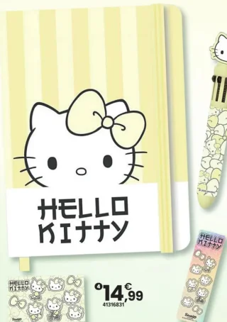 Set papeterie calligraphie Hello Kitty