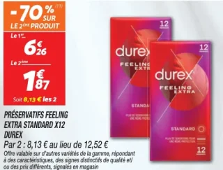 Préservatifs Feeling Extra Standard X12 Durex