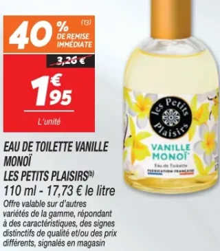 Eau de Toilette Vanille Monoï Les Petits Plaisirs