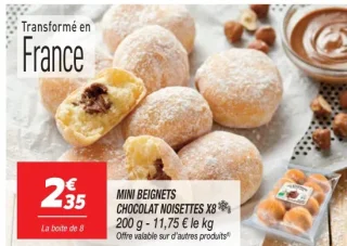 Mini beignets chocolat noisettes x8