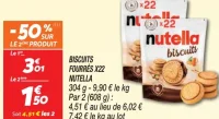 BISCUITS FOURRES X22 NUTELLA