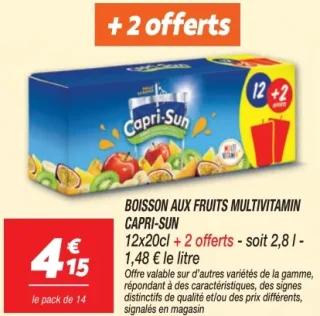 BOISSON AUX FRUITS MULTIVITAMIN CAPRI-SUN
