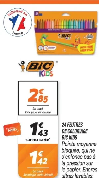 24 FEUTRES DE COLORIAGE BIC KIDS