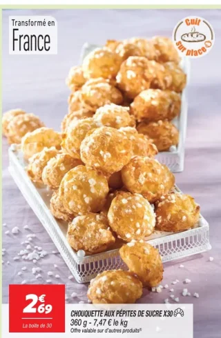 Chouquette aux pépites de sucre X30