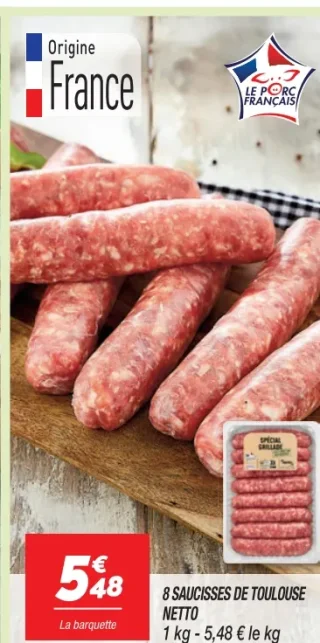 8 Saucisses de Toulouse Netto