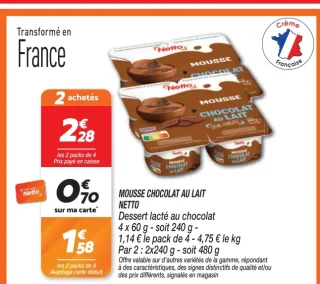 MOUSSE CHOCOLAT AU LAIT NETTO