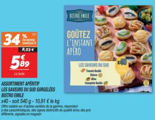 Assortiment Apéritif Les Saveurs du Sud Surgelés Bistro Emile
