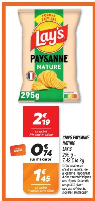 Chips Paysanne Nature Lay's