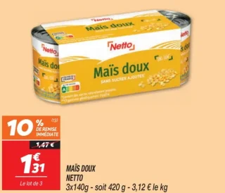 Maïs Doux Netto