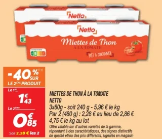 Miettes de Thon à la Tomate Netto