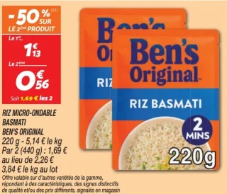 Riz Micro-Ondable Basmati Ben's Original