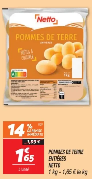 Pommes de terre entières Netto