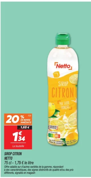 SIROP CITRON NETTO