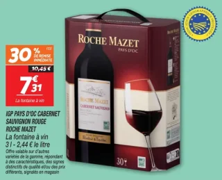 IGP Pays d'Oc Cabernet Sauvignon Rouge Roche Mazet