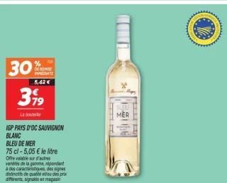 IGP Pays d'Oc Sauvignon Blanc Bleu de Mer