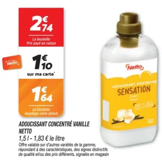 Adoucissant concentré Vanille Netto