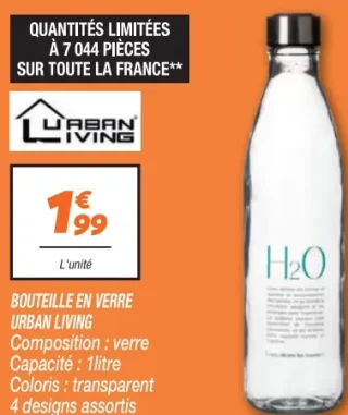 Bouteille en verre Urban Living