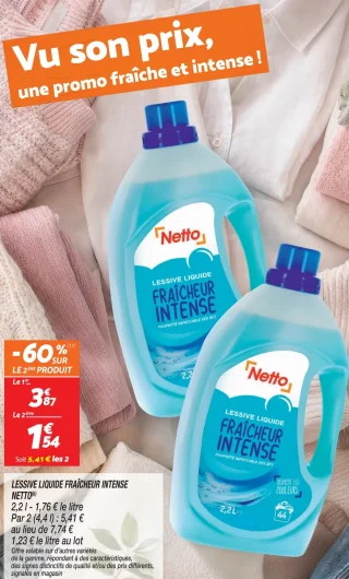 Lessive liquide fraîcheur intense Netto