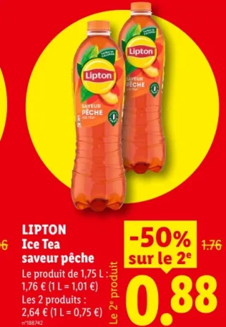 LIPTON Ice Tea saveur pêche