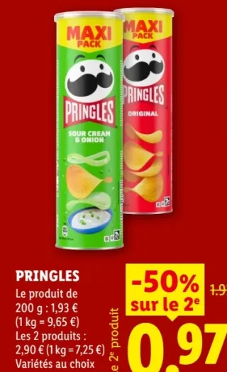 Pringles Original / Sour Cream & Onion