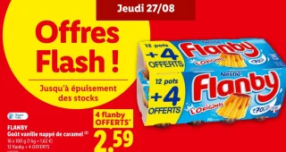 Flanby goût vanille nappé de caramel Nestlé