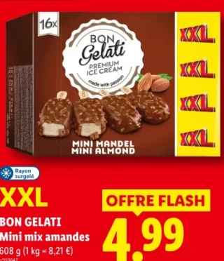 Bon Gelati Mini mix amandes XXL