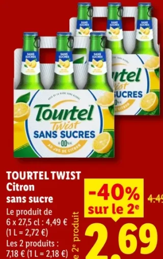 TOURTEL TWIST Citron sans sucre